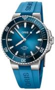 Oris Herreur 01 400 7790 4135-07 4 23 45EB Aquis Blå/Gummi Ø43.5 mm