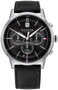 Tommy Hilfiger Herreur 1791630 Sort/Læder Ø44 mm