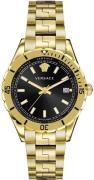 Versace Herreur VE3A00820 Hellenyium Sort/Gul guldtonet stål Ø42 mm