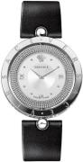 Versace Dameur VE7900120 Eon Sølvfarvet/Læder Ø34 mm