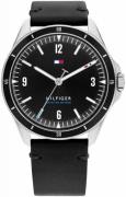 Tommy Hilfiger Herreur 1791904 Maverick Sort/Læder Ø43 mm