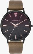 Police Herreur PL16023JSB.02 Tasman Grå/Læder Ø42 mm