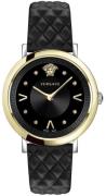 Versace Dameur VEVD00721 Pop Chic Sort/Læder Ø36 mm