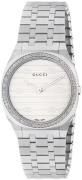 Gucci 25H Dameur YA163503 Hvid/Stål Ø30 mm