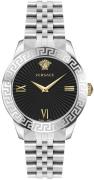 Versace Dameur VEVC00419 Greca Sort/Stål Ø39 mm