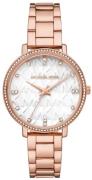 Michael Kors Dameur MK4594 Pyper Hvid/Rosaguldtonet stål Ø39 mm