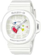 Casio Dameur BGA-10-7AER Baby-G Hvid/Gummi Ø43 mm