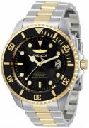 Invicta Herreur 34041 Pro Diver Sort/Gul guldtonet stål Ø47 mm