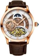 Stührling Original Herreur 925.03 Radiant Sølvfarvet/Læder Ø44 mm