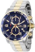 Invicta Herreur 36984 Specialty Blå/Gul guldtonet stål Ø45 mm