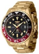 Invicta Herreur 45670 Grand Diver Sort/Guldtonet stål Ø47 mm