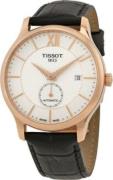 Tissot Herreur T063.428.36.038.00 Tradition Sølvfarvet/Læder Ø40 mm