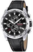 Festina Herreur F20692-4 Timeless Sort/Læder Ø44.5 mm