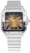 Cartier WSSA0064 Santos de Brun/Stål 47.5x39.74 mm