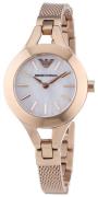 Emporio Armani Dameur AR7329 Dress Hvid/Rosaguldtonet stål Ø29 mm