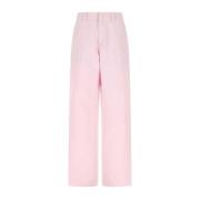 Pastel Pink Wide-Leg Bukser