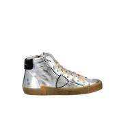 Vintage Pop Høje Top Sneakers i Sølv