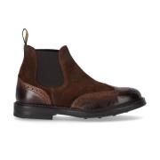 Brun Ruskind Chelsea Boots med Brogues