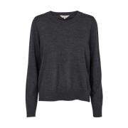Basic Apparel - Vera Sweater - Dark Grey Melange