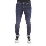 Slim-Fit Jeans med knaplukning