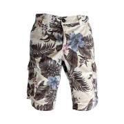 Blomstret Bermuda Print Lange Shorts
