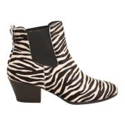 Zebra Print Chelsea Ankelstøvler