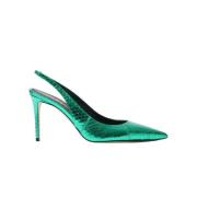 Grønne Elaphe Slingback Pumps