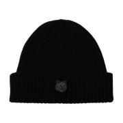 Uldbeanie med logo