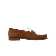 Klassisk Cognac Suede Penny Loafer