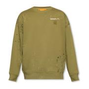 Grøn Crewneck Sweatshirt med Malingssprøjt