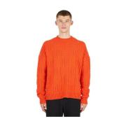 Orange nylon blanding af overdimensioneret sweater
