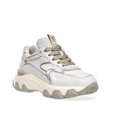 Hyperactive Hvide og Platin Læder Sneakers - 36