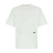 Hvid bomulds stor t-shirt