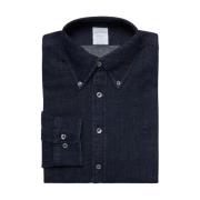 Milano Slim-Fit Sport Skjorte, denim, knap-down krave