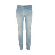 Blå Viskose Jeans & Bukser, Produceret i Italien