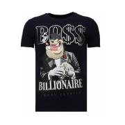 Billionaire Boss Rhinestone - Herre T-Shirt - 13-6205N