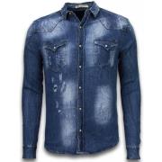 Elegant skjorte til jeans - Afslappede skjorter til mænd - CJ-987B
