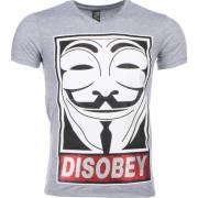 Anonymous Disobey Print - Herre T-Shirt - 2301G