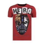 Hero Mask Rhinestones - Sommer T-shirt Herre - 6323B