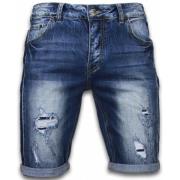 Billige shorts til mænd - Lange denim shorts til mænd - J-961B