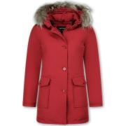 Varme vinterjakker - Kvinders Wooly Lange Jakker - 5692A-R
