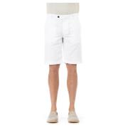 Hvide Bermuda Shorts i bomuld-linned