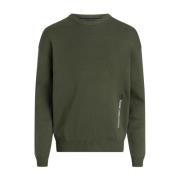 Vertikal Institution Sweater i Thyme Grøn