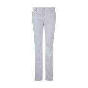 Hvid Flare Jeans Retro Stil