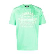 Limegrøn bomuld T-shirt til mænd