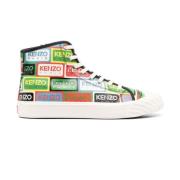 High-top sneakers med logo print