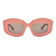 Lyserosa firkantede solbriller