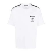 Hvid T-shirt med Logo Print