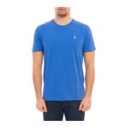 Maidstone Blue Bomuld T-shirt med Broderet Logo