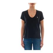 Kvinders Bomuld V-Hals T-Shirt - Stil 211902403 003